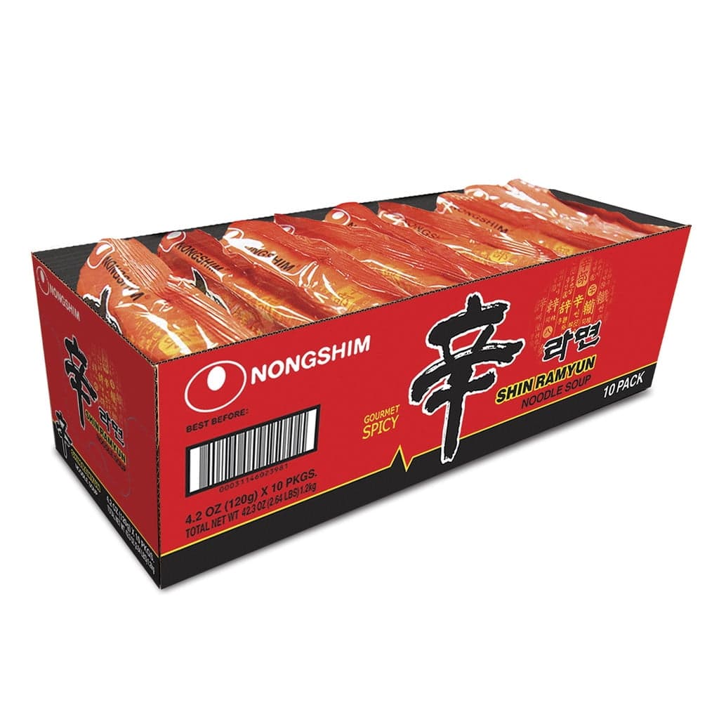 Nongshim Shin Ramyun Mì Cay Bò Gói 10 Ly 4.02oz