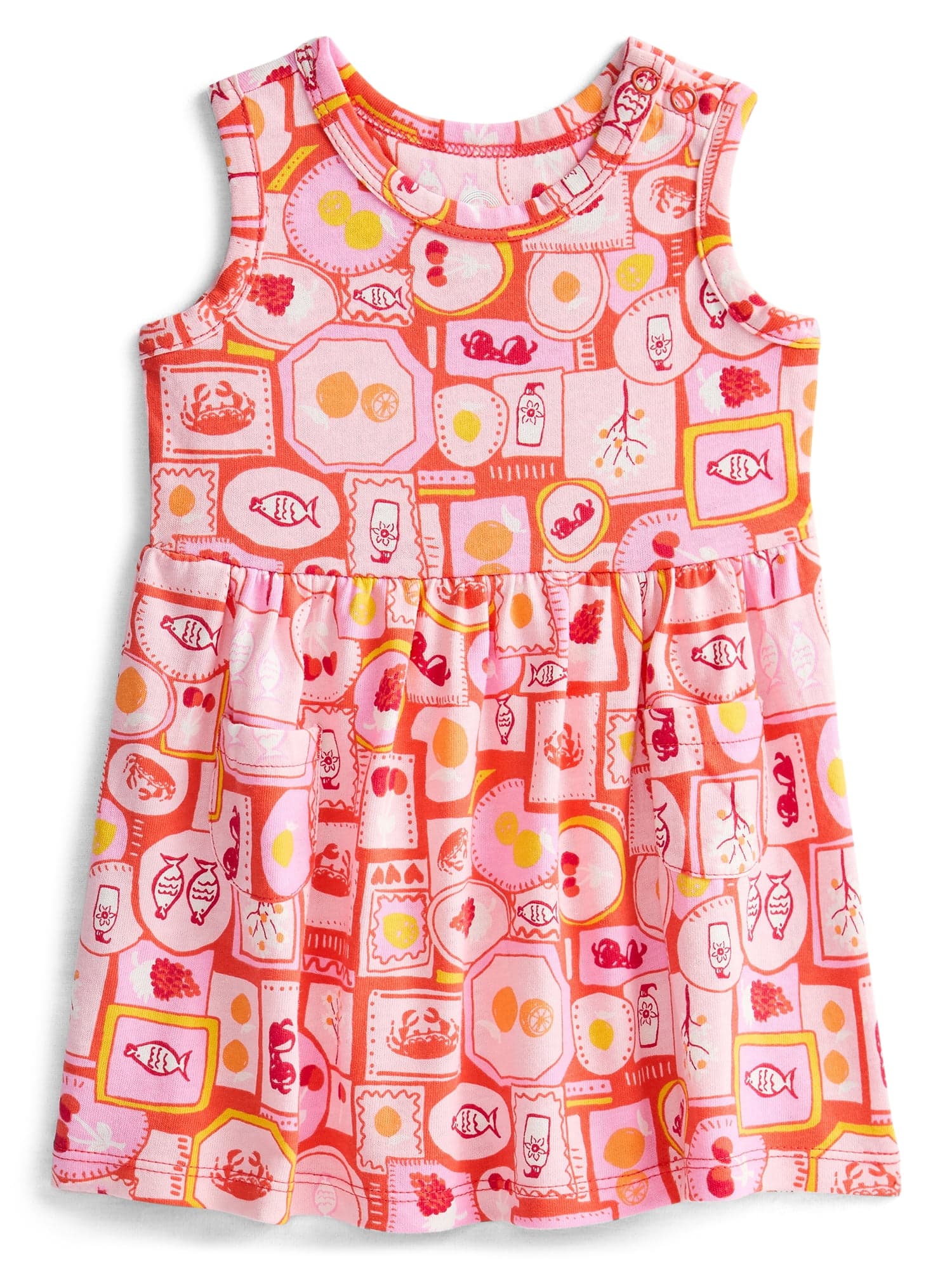 Váy in họa tiết cho bé gái Wonder Nation, size 0M-24M